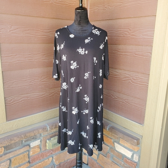 Old Navy Women's Black Floral Swing Dress Size XL NWOT - Picture 9 of 14